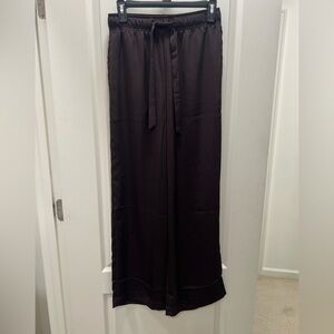 H&M Satin Plum Wide Leg Pants
